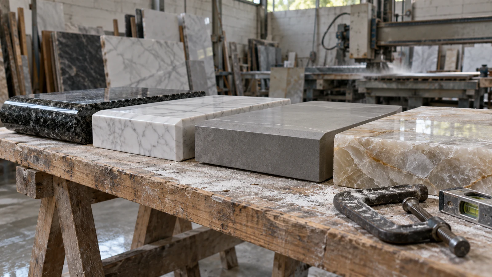 Ảnh minh hoạ: Chuyên môn chế tác trên cả đá tự nhiên và đá nhân tạo, đá nung kết & Quartzite – NHÂN BẢN STONE