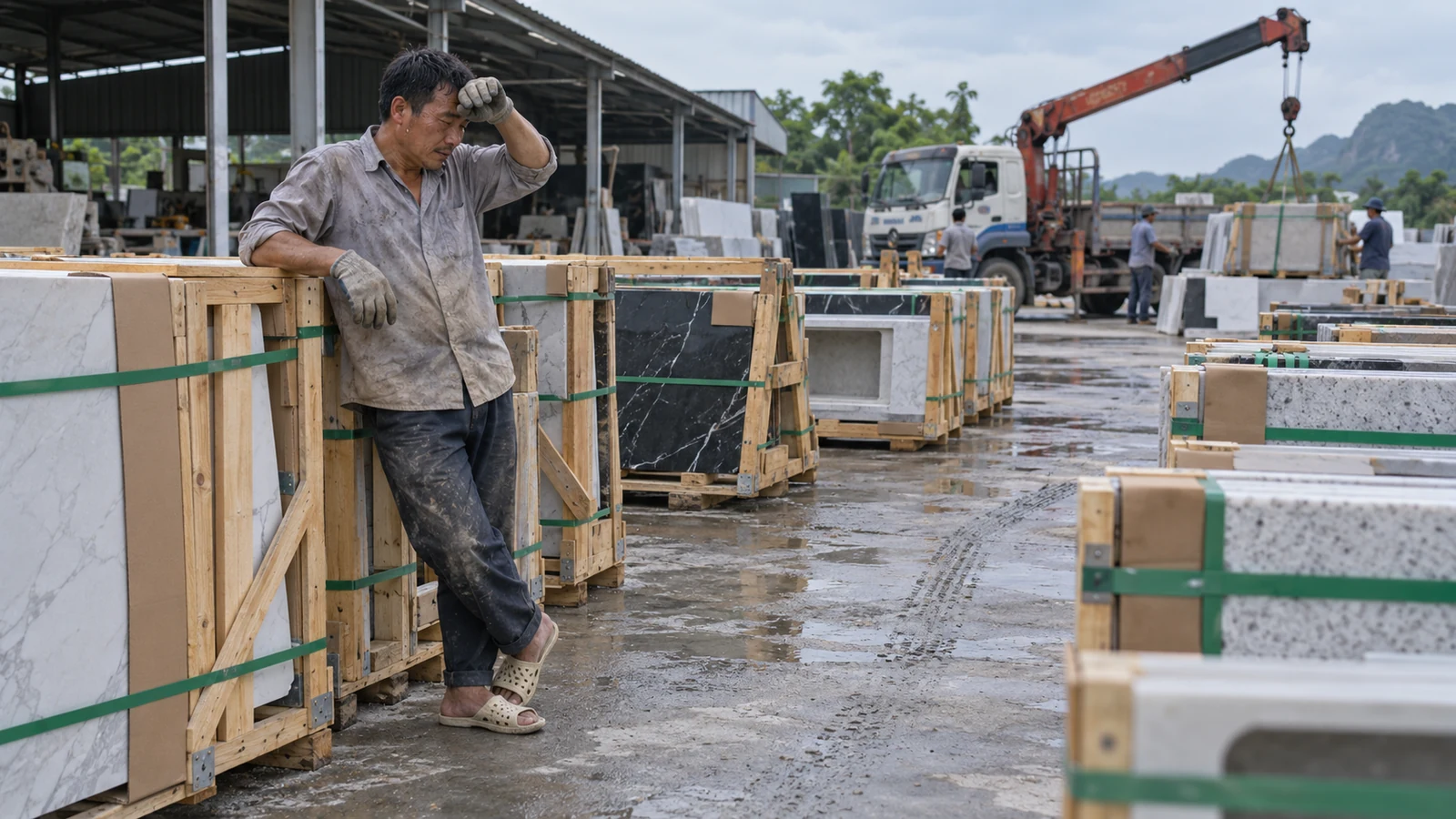 Ảnh minh hoạ: Bước 5: Đóng pallet gỗ chuyên dụng và bàn giao tận nơi – NHÂN BẢN STONE