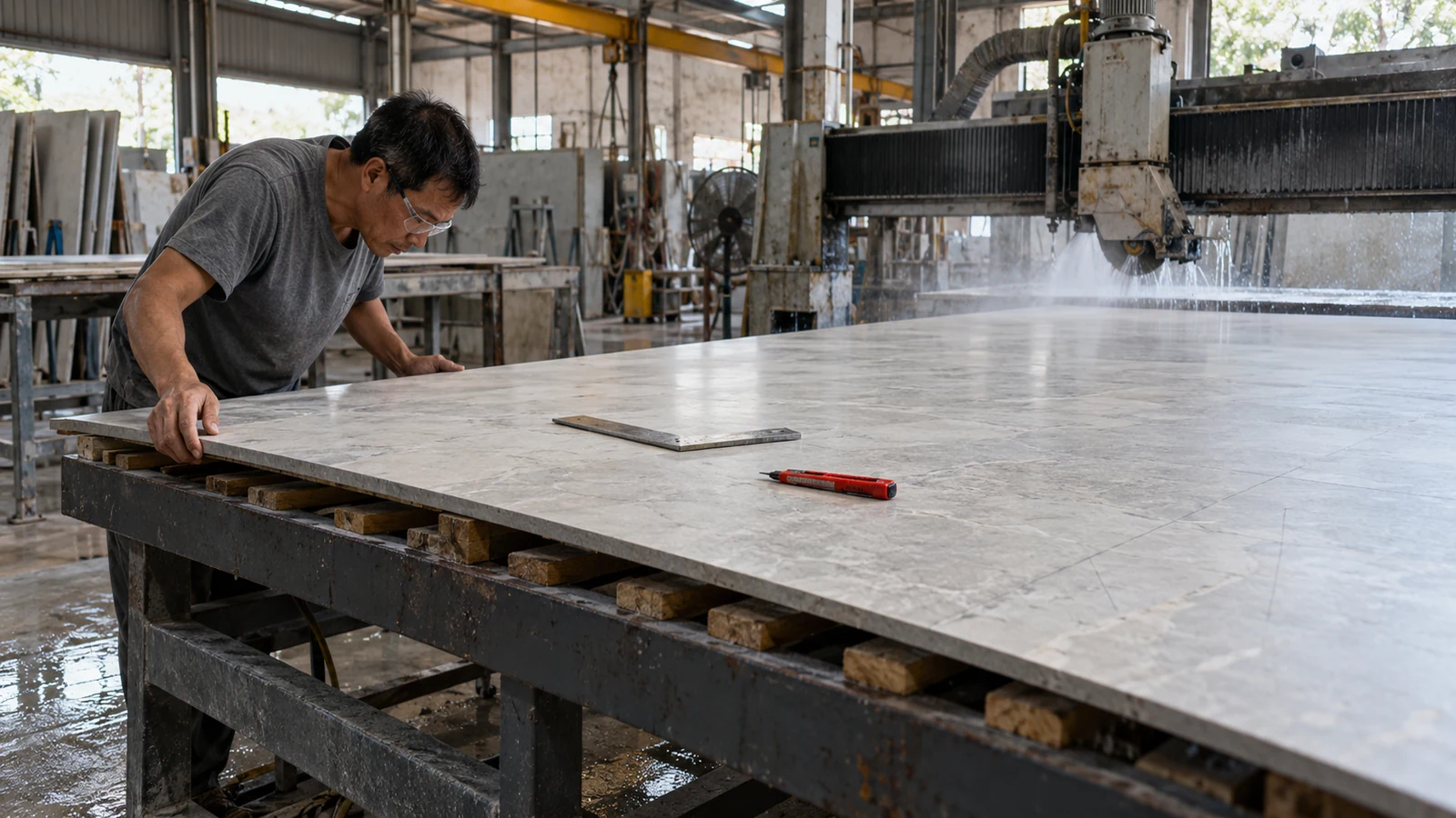 Kho Đá Hoa Cương, Marble & Đá Ốp Lát Tại TPHCM 6 Ảnh minh hoạ: Đá nung kết (Đá Lamar) khổ lớn – Đỉnh cao chịu nhiệt & Chống trầy xước – NHÂN BẢN STONE