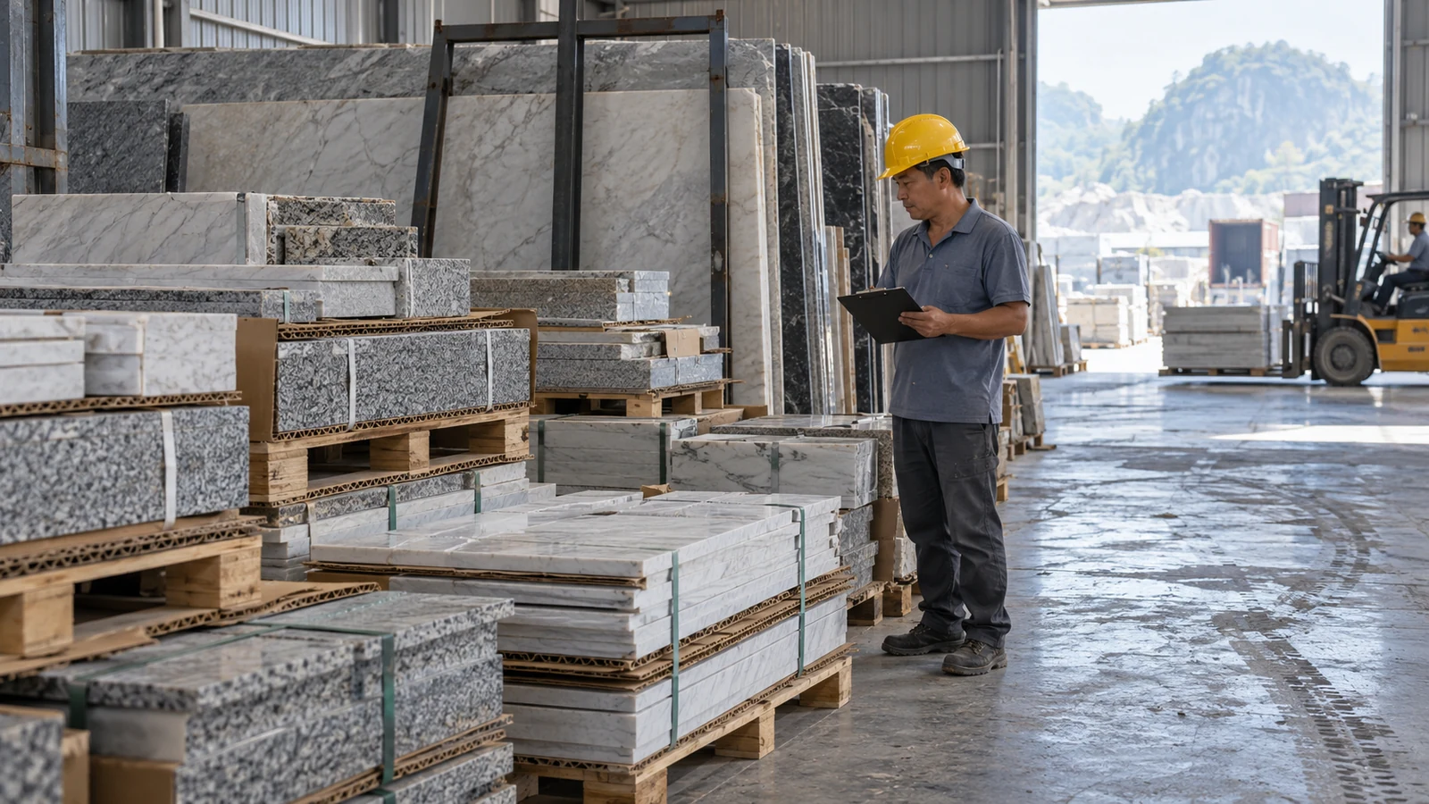 Kho Đá Hoa Cương, Marble & Đá Ốp Lát Tại TPHCM 14 Ảnh minh hoạ: Bán sỉ nguyên kiện Slab hoặc Cắt quy cách theo kích thước riêng (Cut-to-size) – NHÂN BẢN STONE
